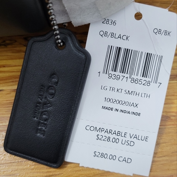 BLACK  COACH Men's Large Toiletry Kit Travel Dopp Bag NWT - Picture 3 of 4